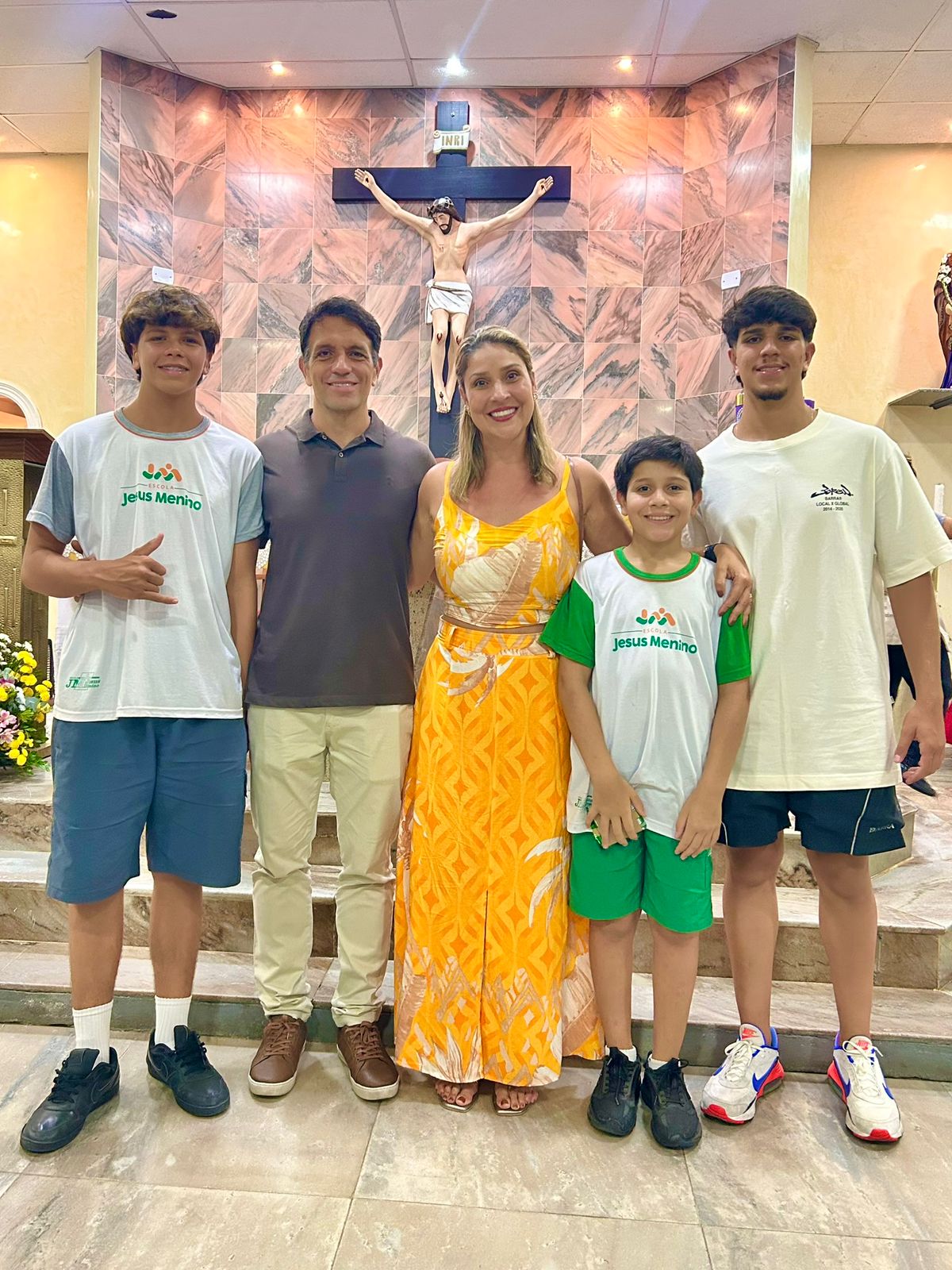 Família de alunos da escola